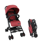 Luvlap Cruze Stroller Pram with Compact Tri-fold, Red