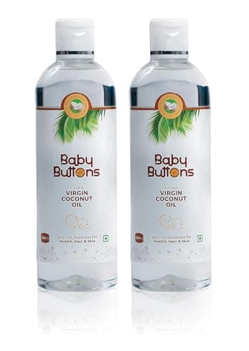 BabyButtons Extra Virgin Coconut Oil For Baby Hair Skin Massage Cold Processed From Pure Coconut Mil