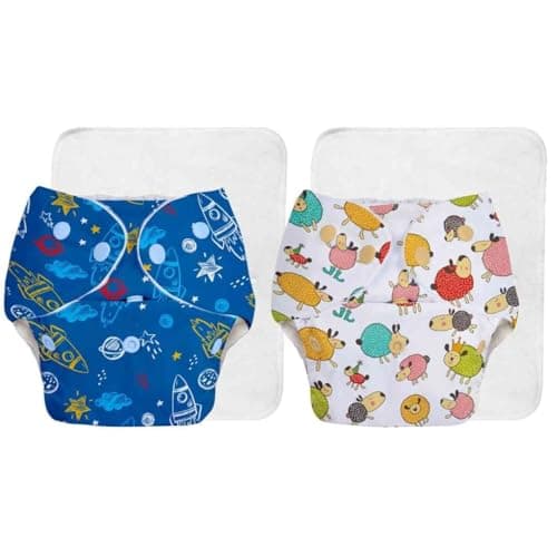 BASIC Pack of 2 Cloth Diaper For Baby Washable and Reusable Cotton Cloth Diaper
