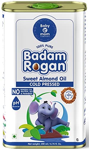 BABY and MOM COMPANY Badam Rogan Shirin Oil Sweet Almond oil for Baby massage Skin Badam Tail Hair B