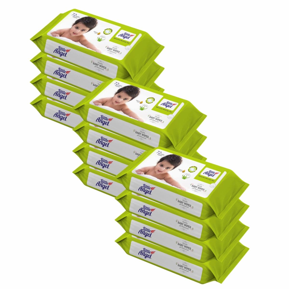 Little Angel Baby Wet Wipes – 864 Count, Aloe & Vitamin E