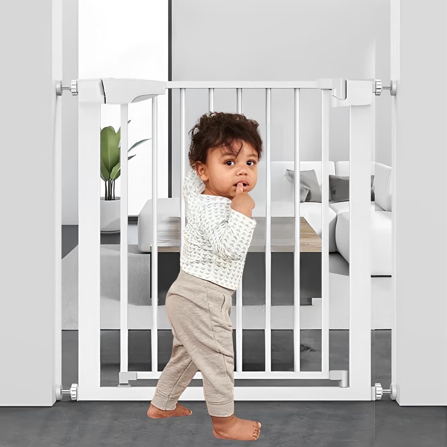 KidDough Baby Safety Gate for Home, Crib & Door Guard