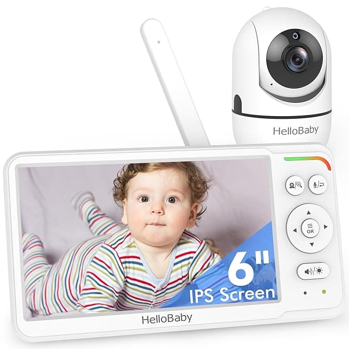 HelloBaby 6" Baby Monitor with Camera & No WiFi Needed