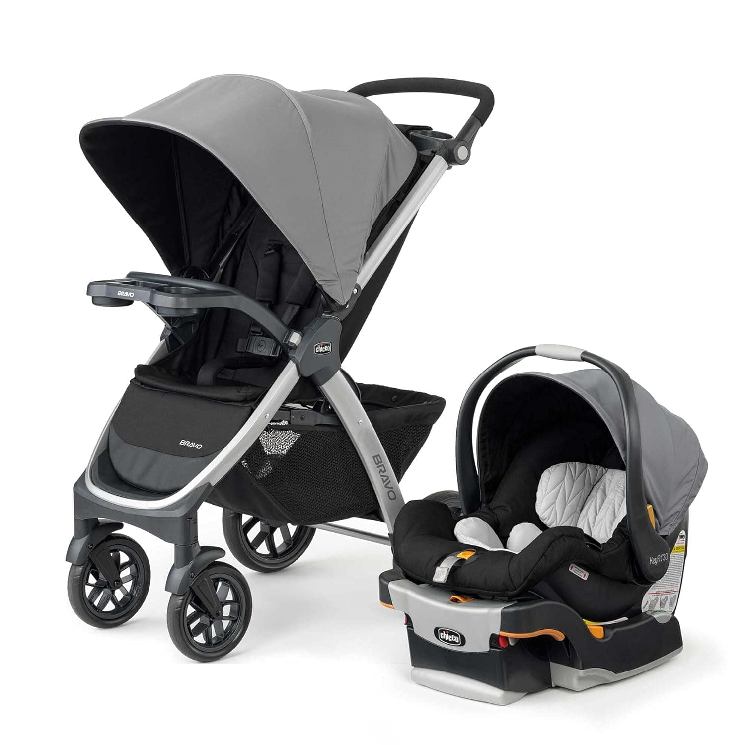 Chicco Bravo Trio 3-in-1 Travel System Pram for Newborn to Toddler (Up to 22kg)