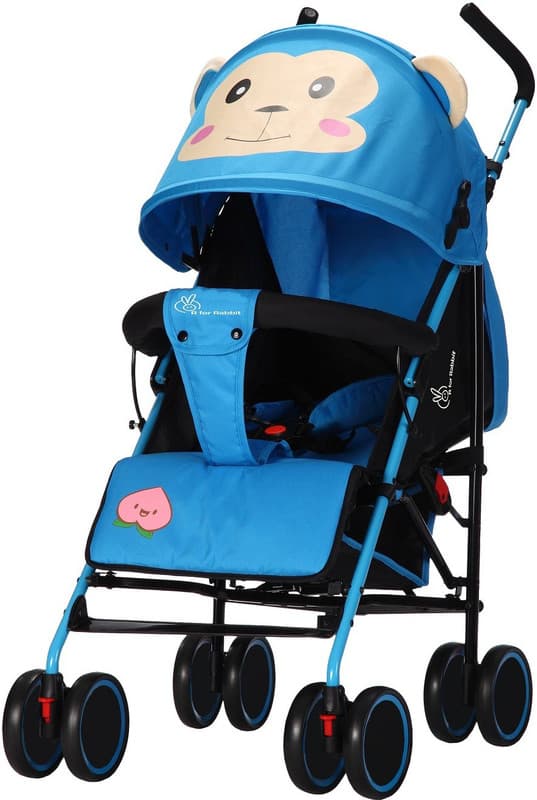 R for Rabbit Twinkle Twinkle Baby Pram with 5-Point Harness & Mosquito Net
